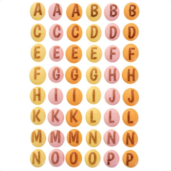 Zuckerdekoration - Buchstaben und Zahlen 96 Stück