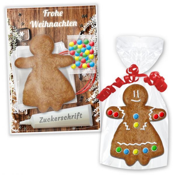 Lebkuchenfrau Bastel Sets zum selber Gestalten inkl. Anleitung - Weihnachten Edition