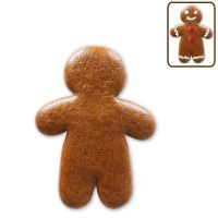 Vorschau: Pfefferkuchenmann Rohling zum selbst Beschriften - 7cm