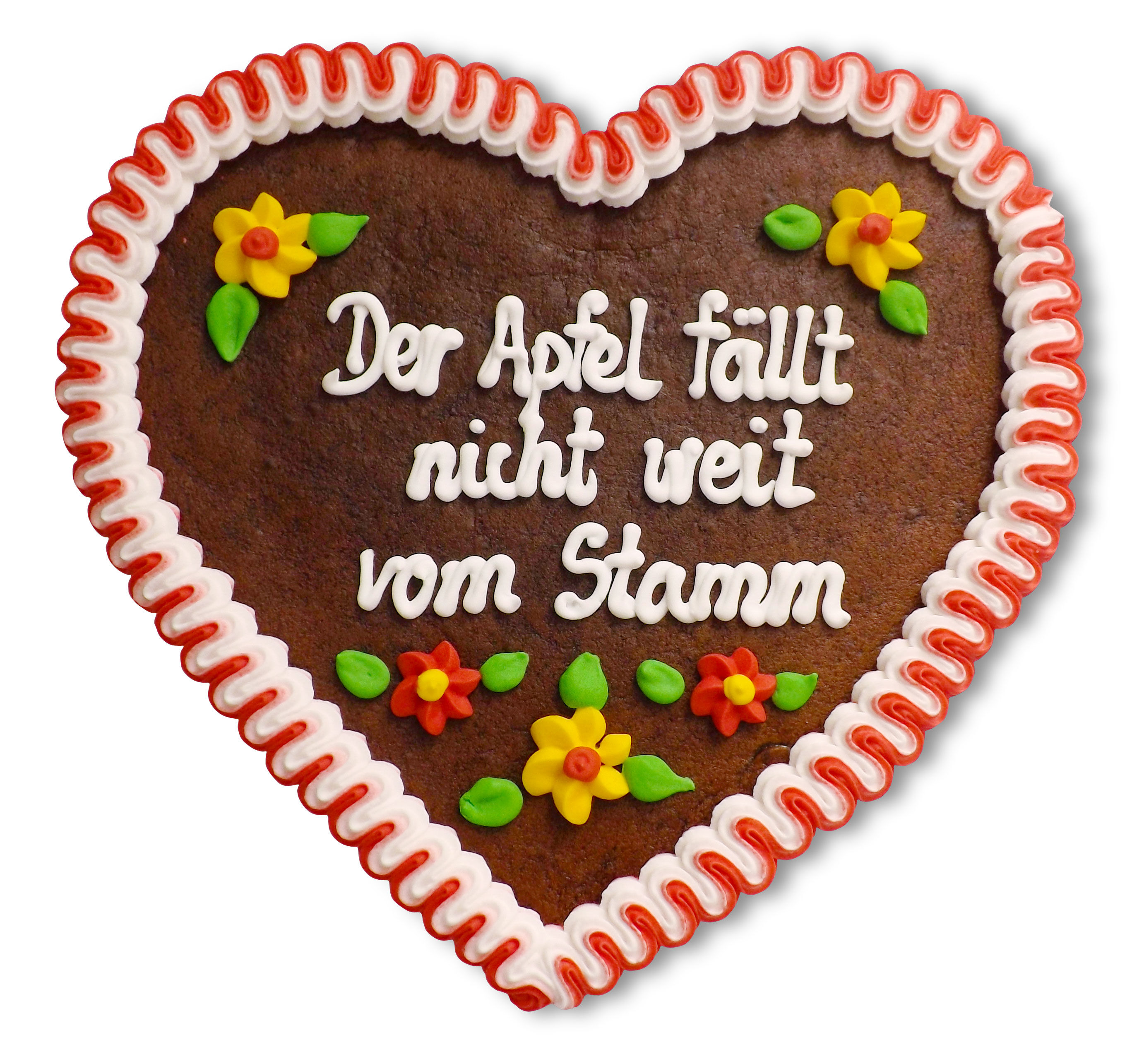 Lebkuchenherz, 23cm - Der Apfel fällt nicht weit vom Stamm