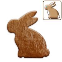 Vorschau: Lebkuchen Hase (sitzend/Seitansicht) Rohling ohne Alles - 12cm