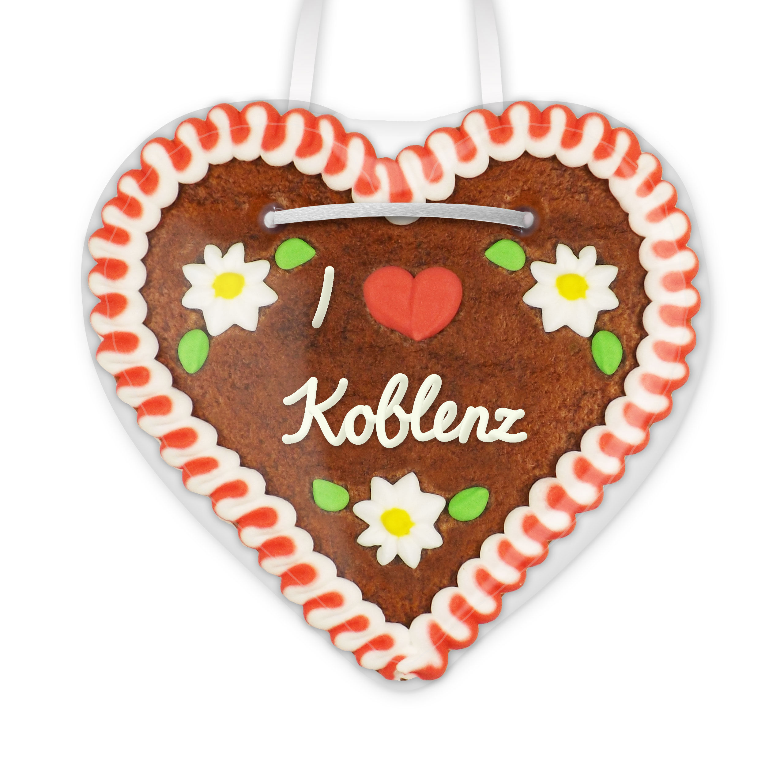 Lebkuchenherz, 12cm - I love Koblenz