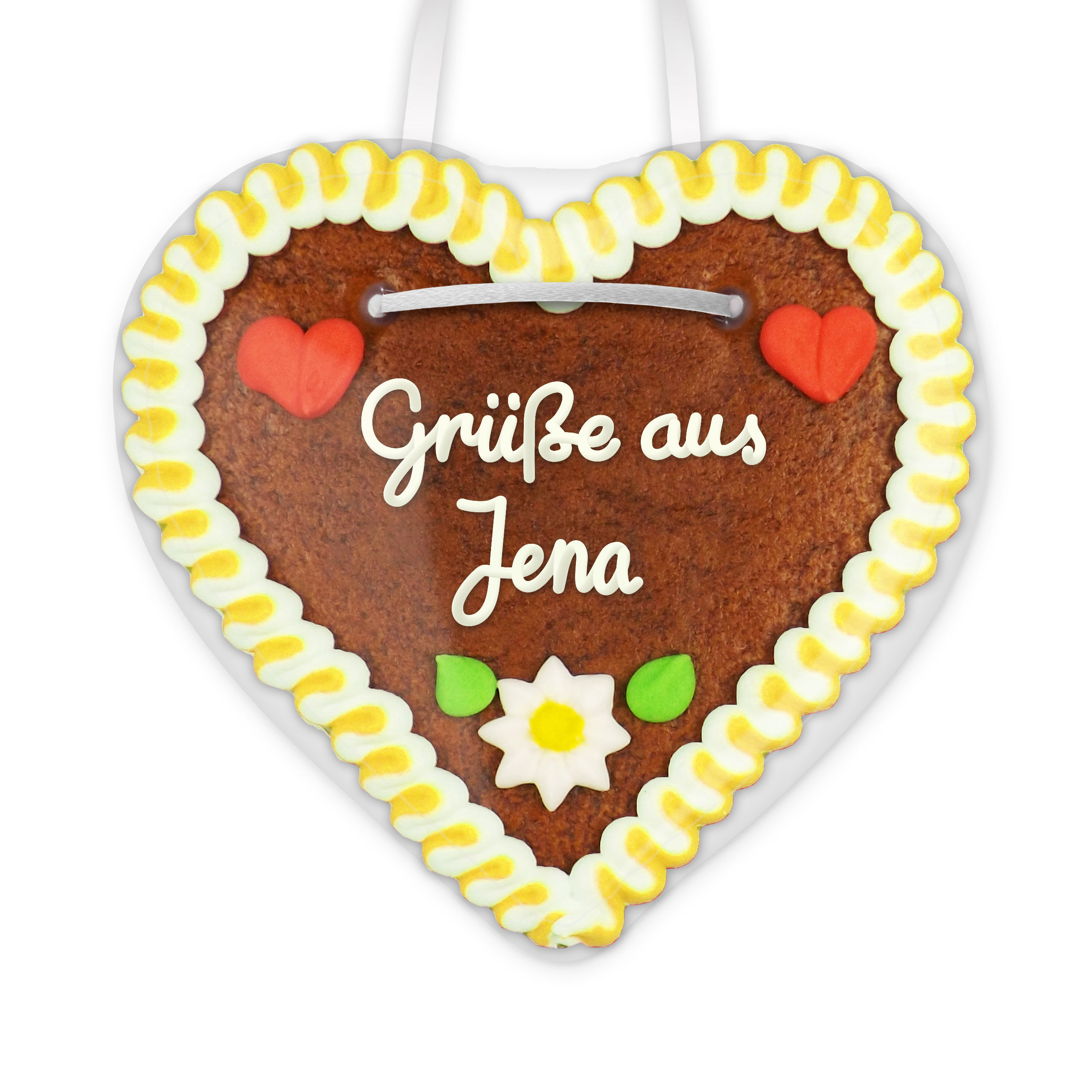 Lebkuchenherz, 12cm - Grüße aus Jena