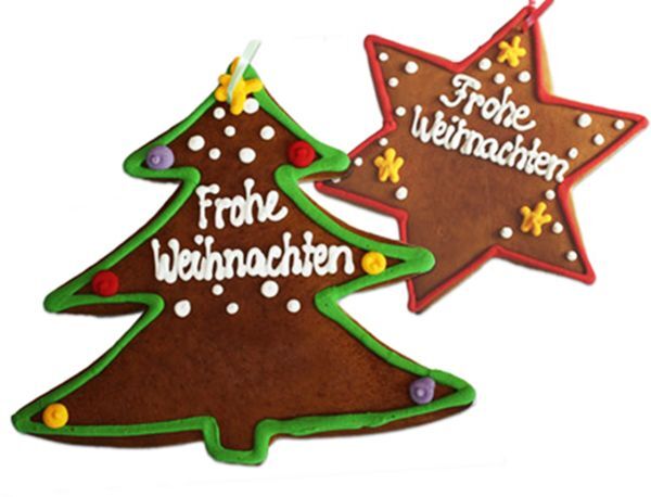 Lebkuchen Weihnachtsbaum - ca. 21cm - Frohe Weihnachten