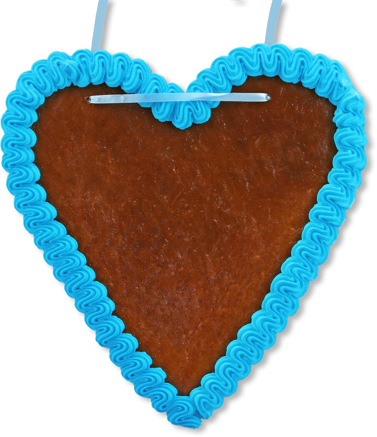 Lebkuchenherz Rohling - mit Rand - Blau - 21cm