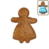 Vorschau: Lebkuchenfrau Rohling zum selbst Gestalten - 10cm