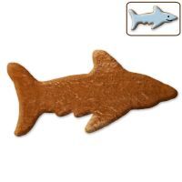 Vorschau: Lebkuchen Hai Rohling ohne Alles - 12cm