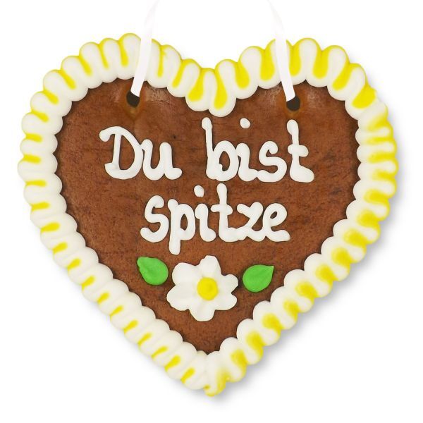 Lebkuchenherz 12cm - Du bist spitze