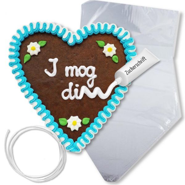 Lebkuchenherz Selber Beschriften Set - Design F4