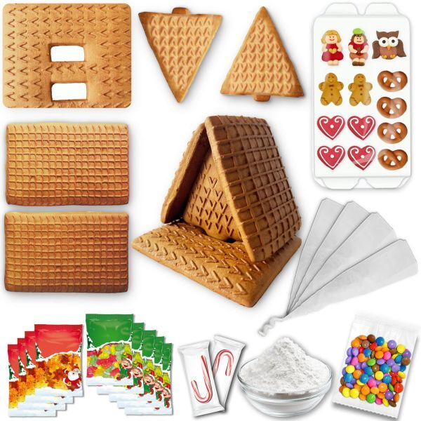 Hexenhaus Bastel XXL Komplett-Set – Größe M – ca. 10x12x12cm