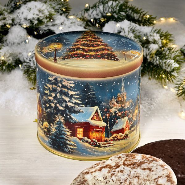 Winterlandschaft Lebkuchendose