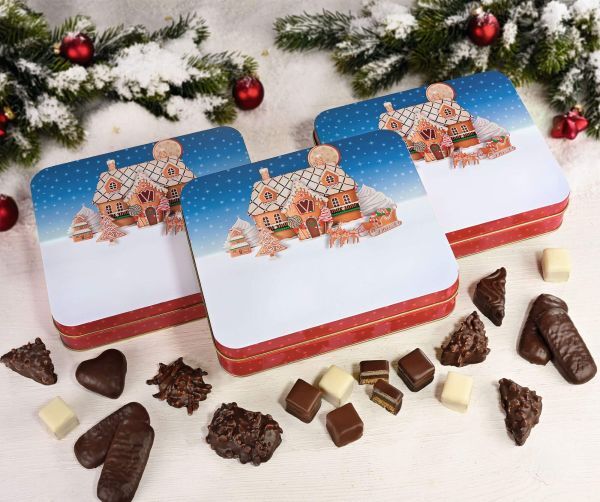 Präsentdose Weihnachtsdorf
