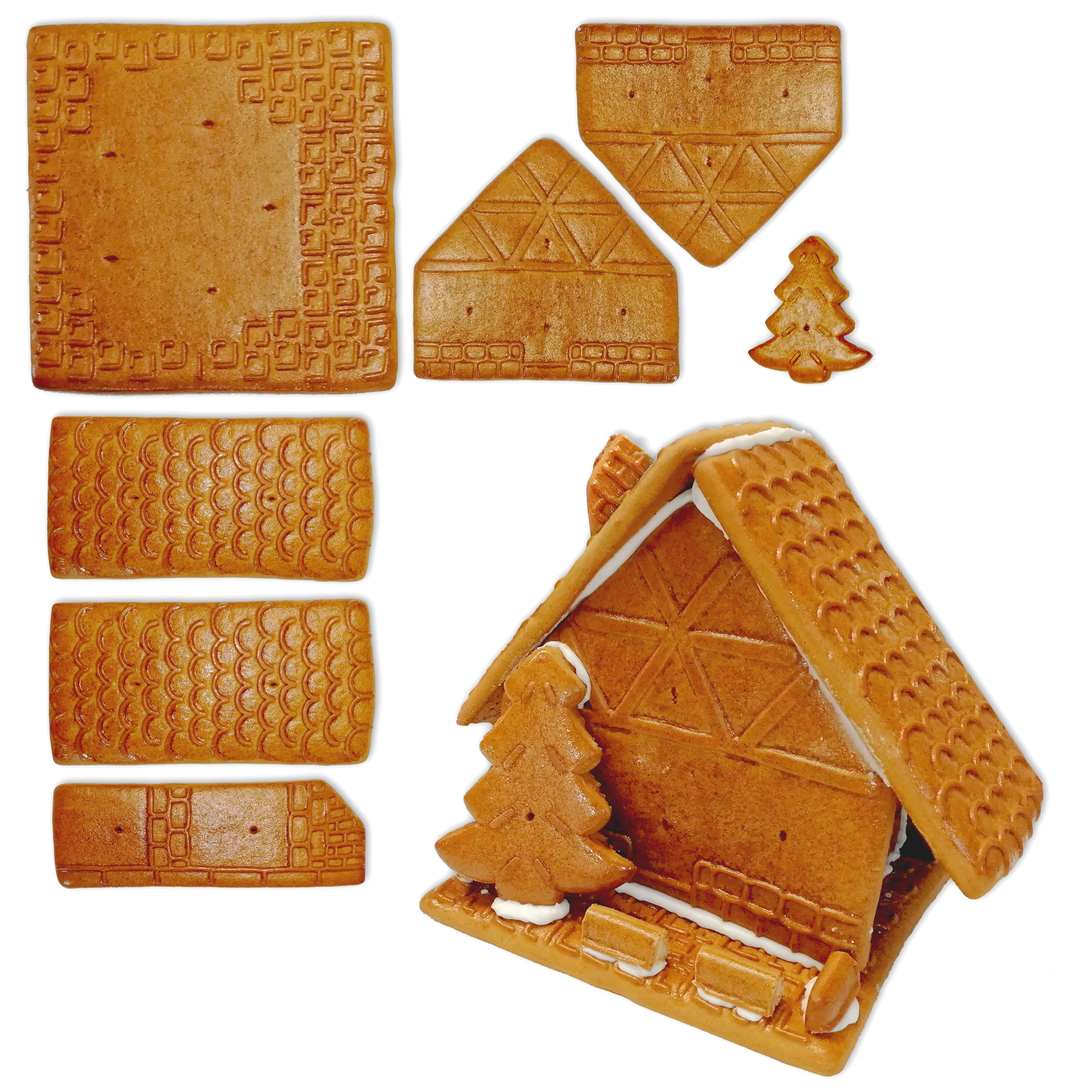 Lebkuchenhaus Bausatz Größe L - ca.  17x17x18 cm