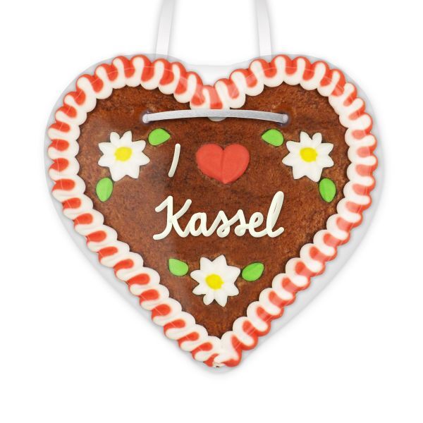 Lebkuchenherz, 12cm - I love Kassel