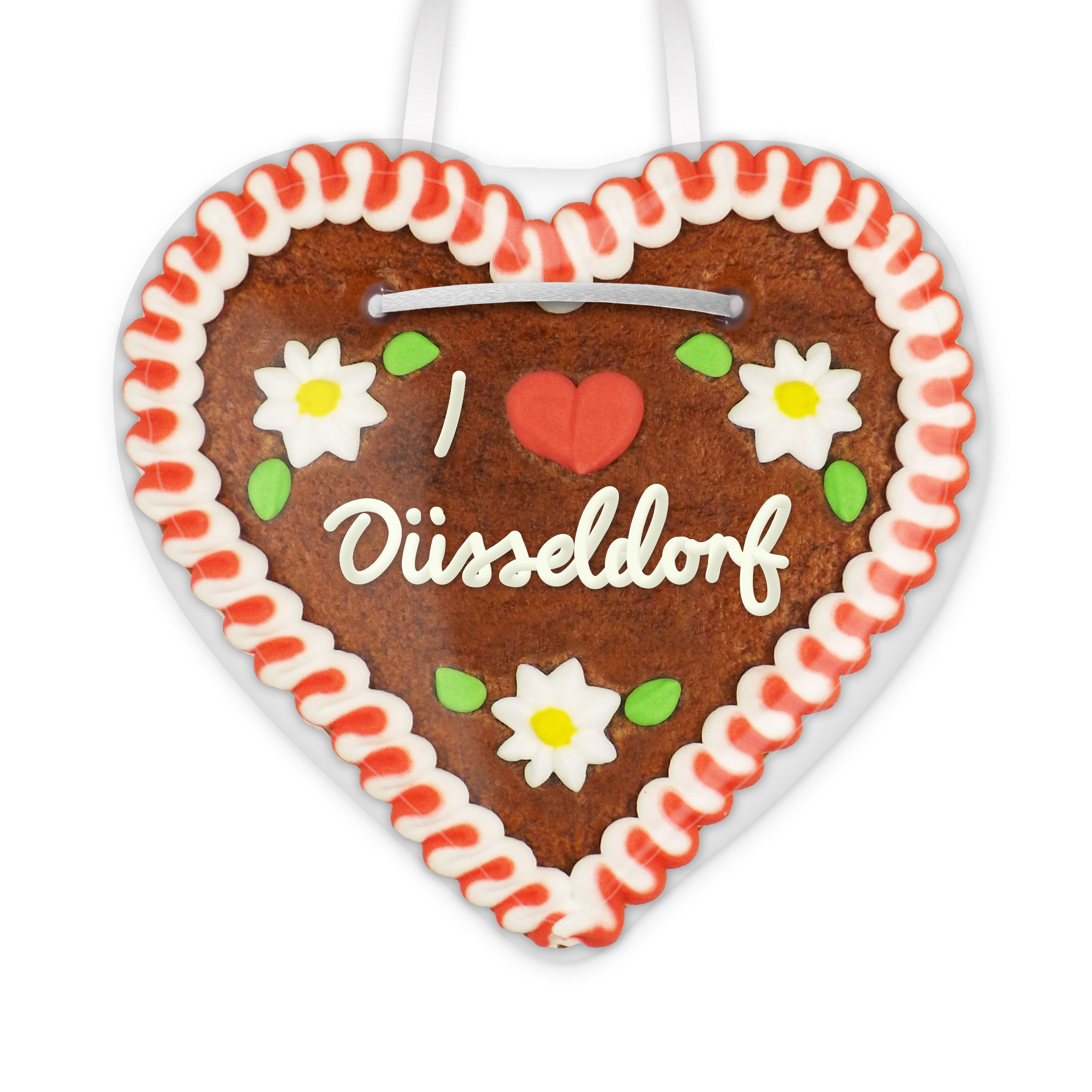 Lebkuchenherz, 12cm - I love Düsseldorf