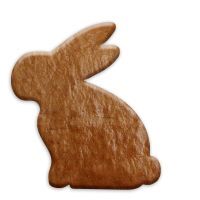 Vorschau: Lebkuchen Hase (sitzend/Seitansicht) Rohling ohne Alles - 15cm