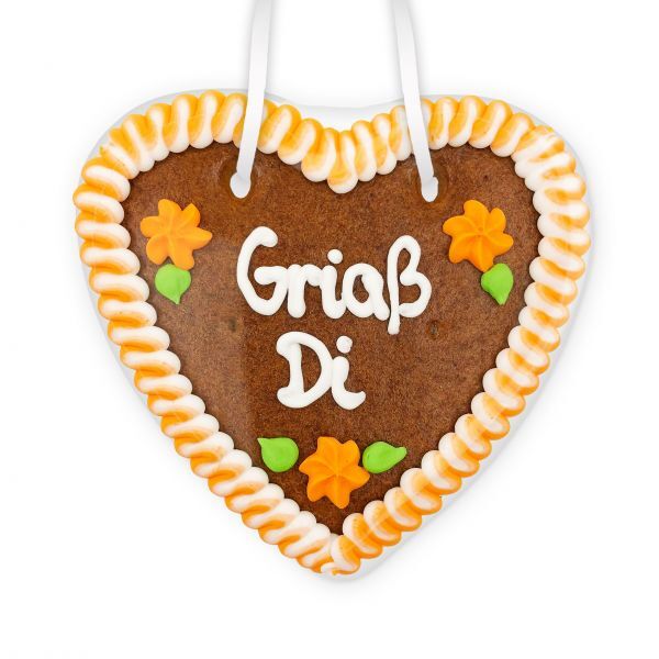 Lebkuchenherz 14cm - Griaß di
