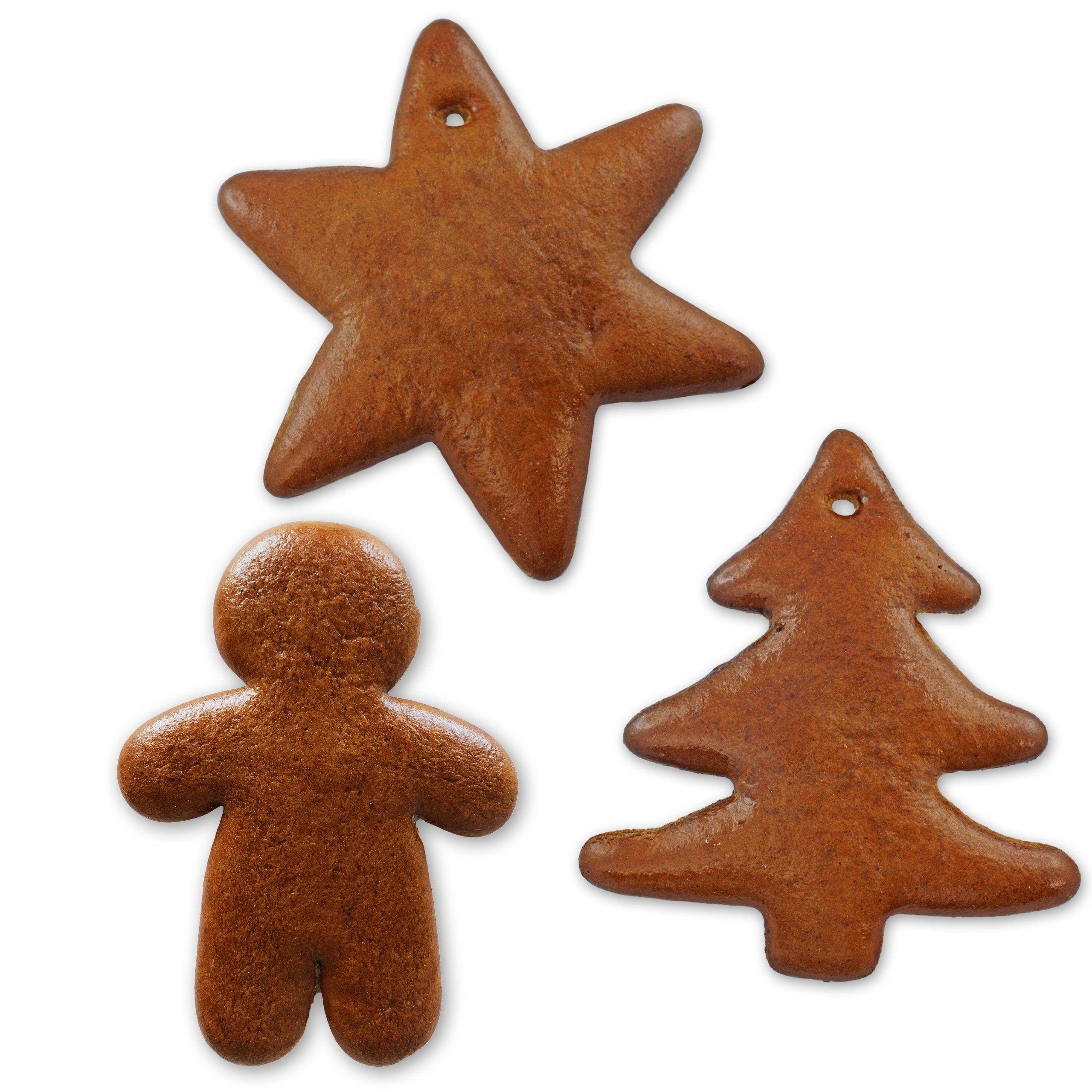 Lebkuchen Rohling Set -  15 Stück - Stern Tanne Lebkuchenmann - 12cm