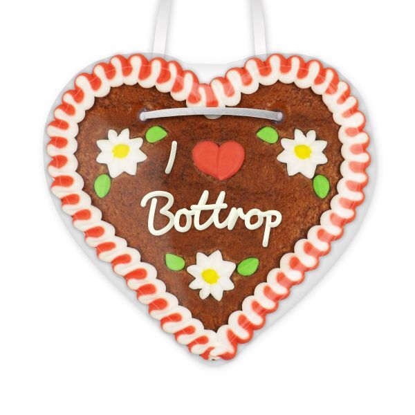 Lebkuchenherz, 12cm - I love Bottrop