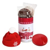 Vorschau: Nürnberger Lebkuchendose Schneemann mit Weihnachtsmütze