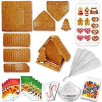 Vorschau: Lebkuchenhaus mit XXL Bastelset - Größe L- All inclusive - ca. 17x17x18cm