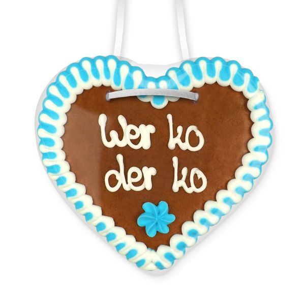 Lebkuchenherz 12cm - Wer ko der ko