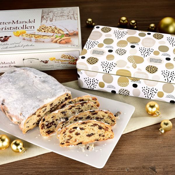 Butter - Mandel - Stollen in Präsent Dose - 750 g