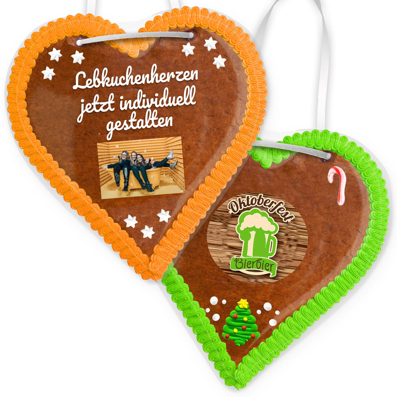 Lebkuchenherz 30cm - Christmas Edition individuell gestalten