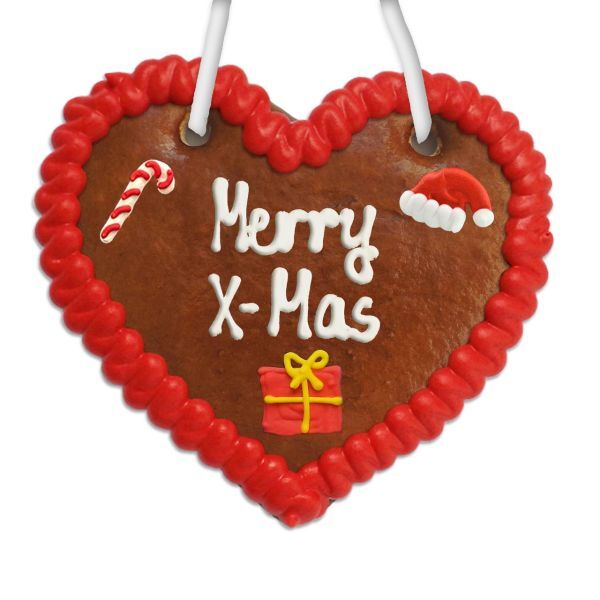 Merry X-Mas - Lebkuchenherz 12cm