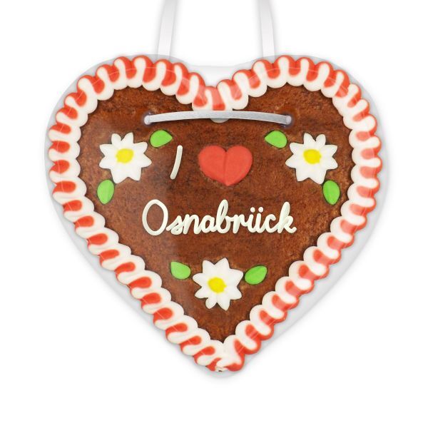 Lebkuchenherz, 12cm - I love Osnabrück