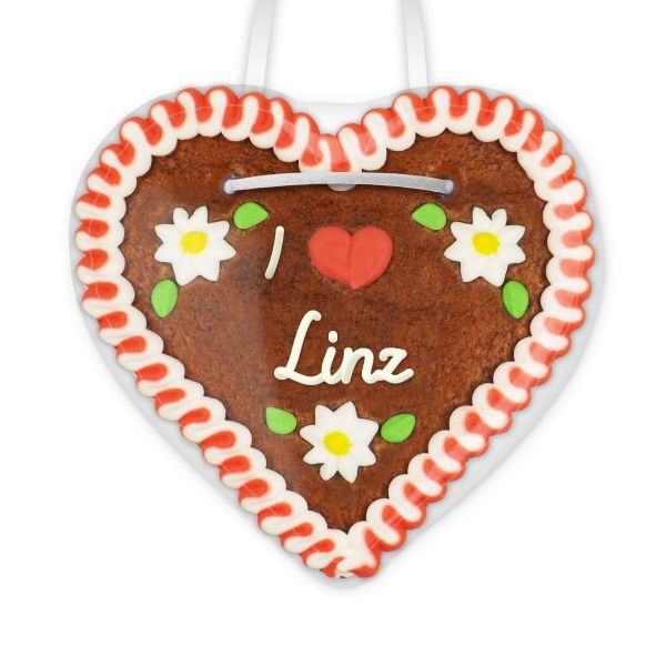 Lebkuchenherz, 12cm - I love Linz