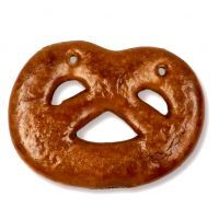 Vorschau: Lebkuchen Rohling Brezel - ohne Alles - 12cm