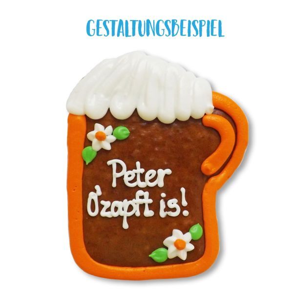 Lebkuchen Rohlinge Bierkrug - ohne Alles - 12cm