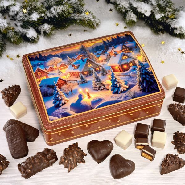 Weihnachtliche Dorfidylle Schatulle