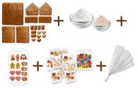 Vorschau: Lebkuchenhaus Bausatz Komplett-Set – Größe L – ca. 17x16x16cm