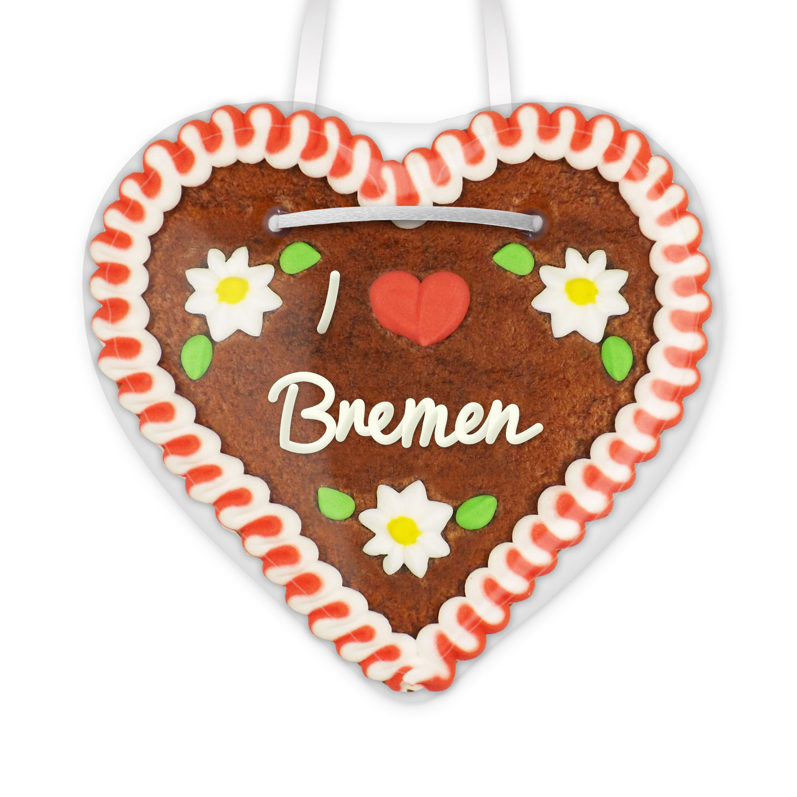 Lebkuchenherz, 12cm - I love Bremen