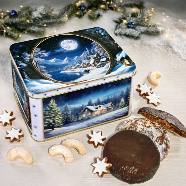Wintermärchen Lebkuchen-Gebäck Blechdose