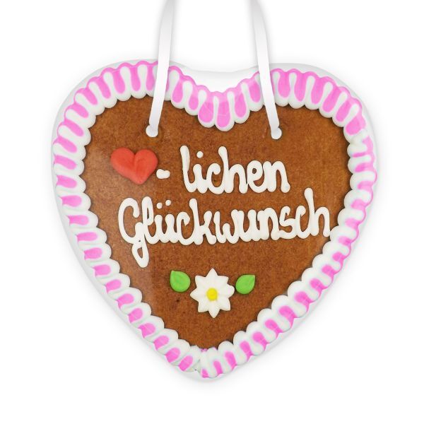 Lebkuchenherz 21cm - Herzlichen Glückwunsch