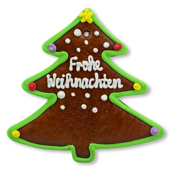 Lebkuchen Weihnachtsbaum - ca. 21cm - Frohe Weihnachten