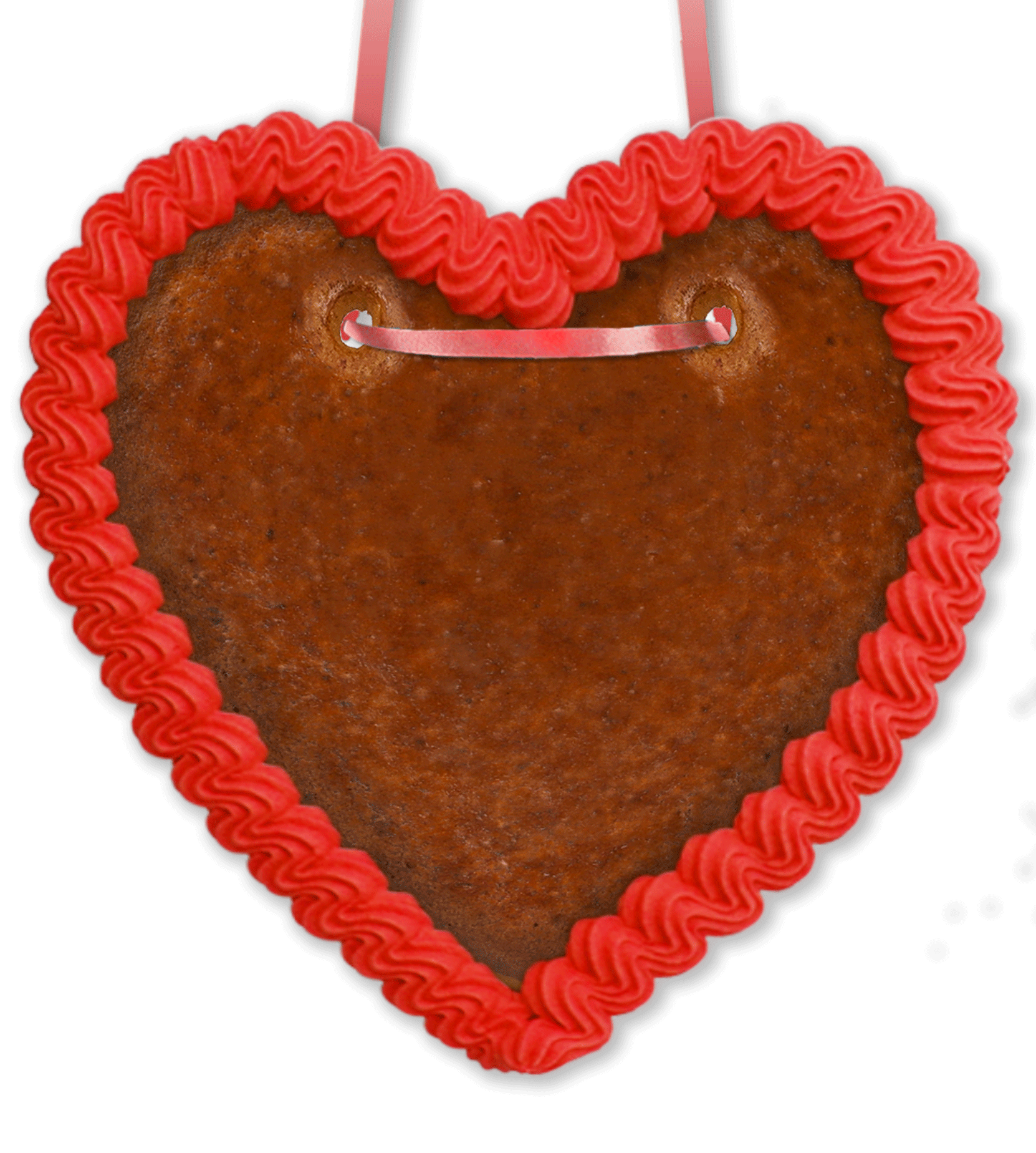 Lebkuchenherz Rohling - mit Rand - Rot - 16cm