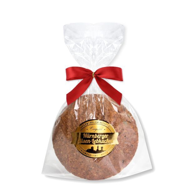 Nürnberger Elisen Lebkuchen - versch. Sorten - Einzelverpackt mit roter Schleife - 80g