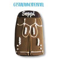 Vorschau: Lebkuchen Rohling Lederhose - ohne Alles - 11cm