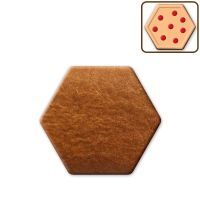 Vorschau: Lebkuchen Sechseck Rohling ohne Alles - 13cm