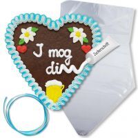 Vorschau: Lebkuchenherz Selber Beschriften Set - Design F1