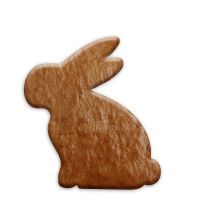 Vorschau: Lebkuchen Hase (sitzend/Seitansicht) Rohling ohne Alles - 12cm