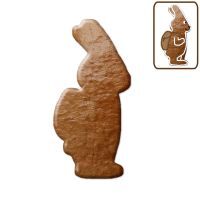 Vorschau: Lebkuchenhase mit Rucksack Rohling ohne Alles - 12cm