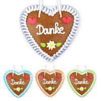 Vorschau: Lebkuchenherz 14cm - Danke