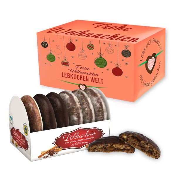 Nürnberger Oblaten Lebkuchen in individuell bedruckter Faltschachtel - 200g