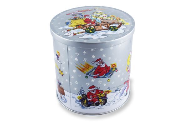 Lebkuchendose Weihnachtszeit - bunt - ohne Inhalt