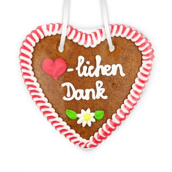 Lebkuchenherz 14cm - Herzlichen Dank